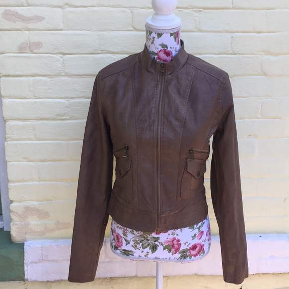 Xhilaration Jackets & Blazers - SOLD!!!!Brown leather jacket